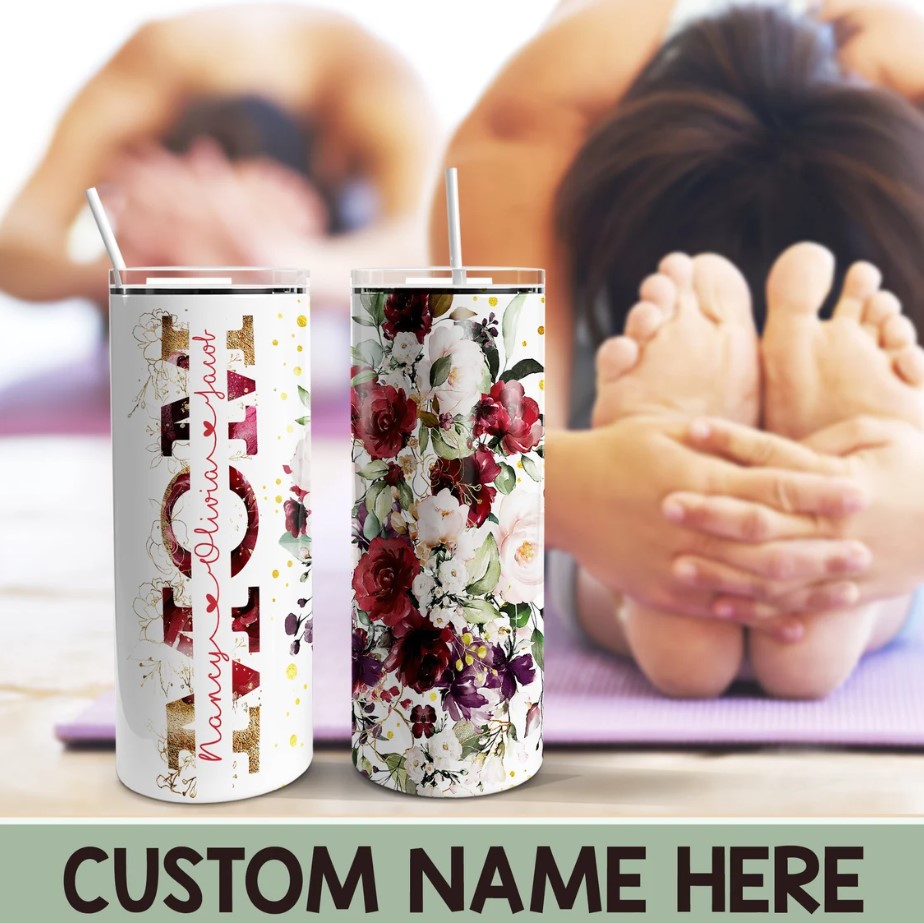 Personalized Floral Mom Tumbler With Kids Names Custom Mom Tumbler With Kids Names Mom Cup Custom Mothers Day Gift Gifts For Mom